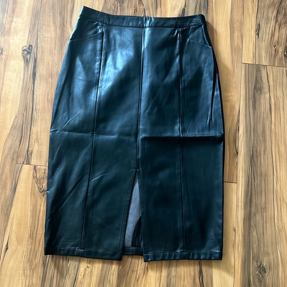 Faux Leather Pencil Skirt Size 10 NWT